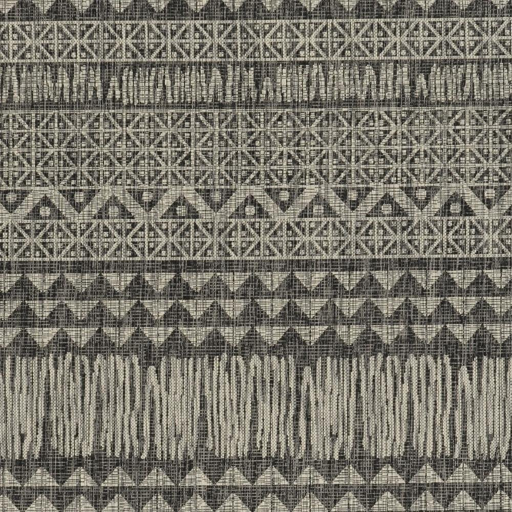 3' X 5' Charcoal And Gray Tribal Area Rug