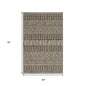 5' X 8' Charcoal And Gray Tribal Area Rug