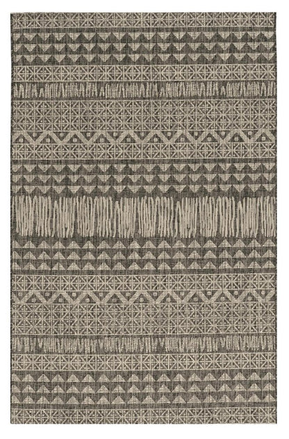 3' X 5' Charcoal And Gray Tribal Area Rug