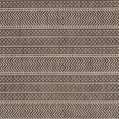 3' X 4' Brown Geometric Indoor Outdoor Area Rug