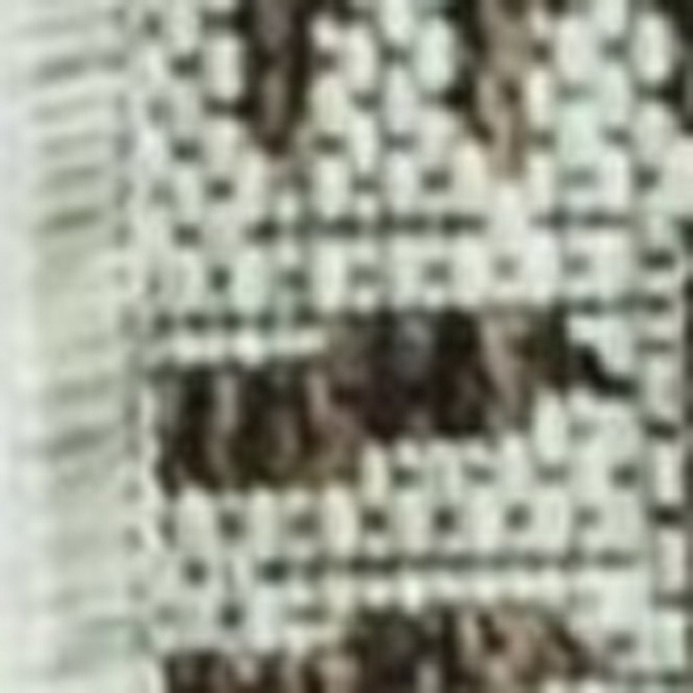 8' X 11' Brown And Ivory Geometric Area Rug