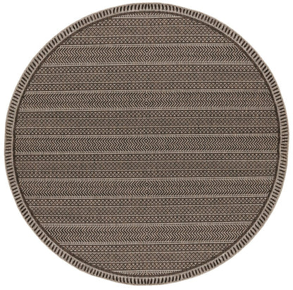 5' X 8' Brown Southwestern Indoor Outdoor Area Rug