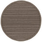 8' Brown Round Southwestern Indoor Outdoor Area Rug