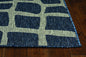 8' Blue And Gray Abstract Indoor Outdoor Area Rug