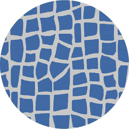 3' X 4' Blue And Gray Abstract Indoor Outdoor Area Rug