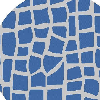 3' X 4' Blue And Gray Abstract Indoor Outdoor Area Rug