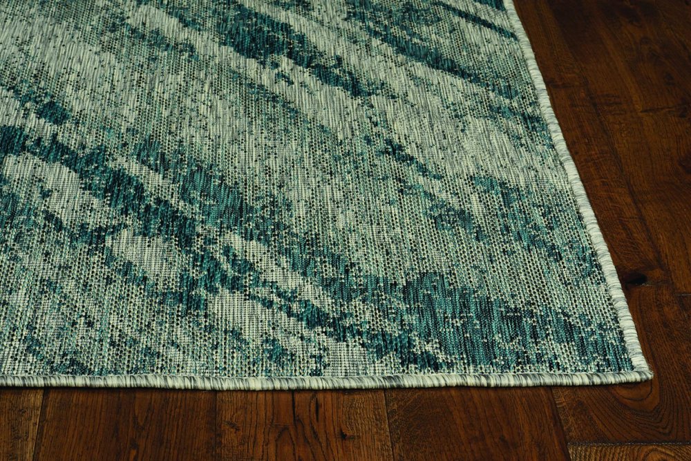 8' Gray Abstract Indoor Outdoor Area Rug