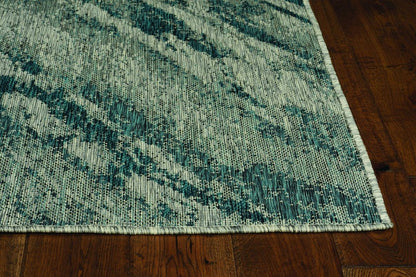 8' Gray Abstract Indoor Outdoor Area Rug