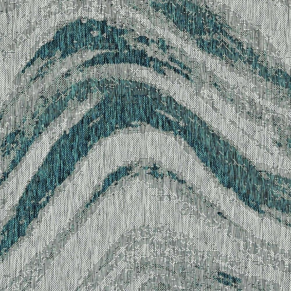 8' Gray Abstract Indoor Outdoor Area Rug