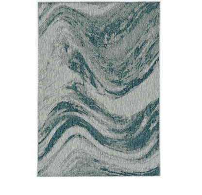 8' Gray Abstract Indoor Outdoor Area Rug