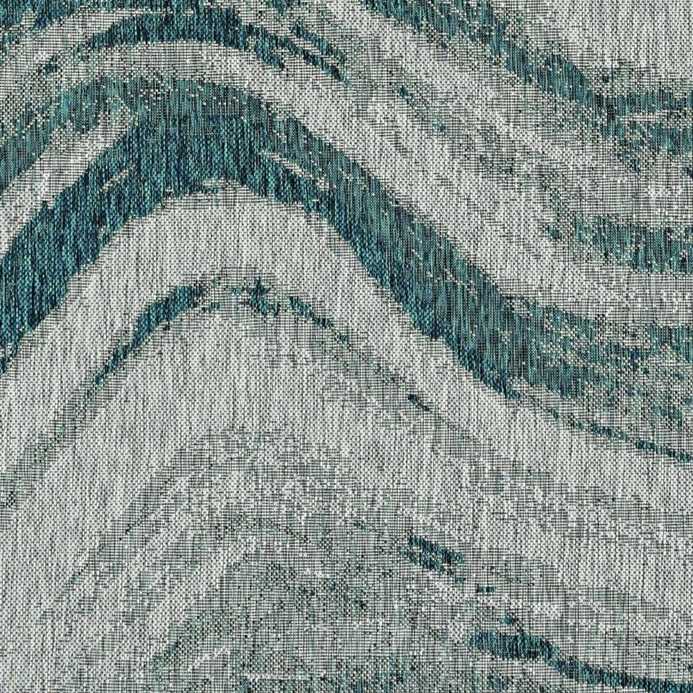 8' Gray Abstract Indoor Outdoor Area Rug