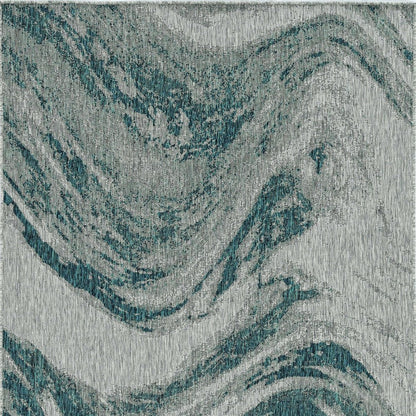 3' X 5' Gray Abstract Indoor Outdoor Area Rug