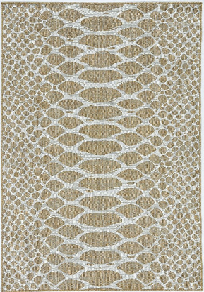8' X 11' Ivory Abstract Indoor Outdoor Area Rug
