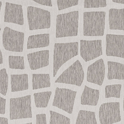 3' X 4' Gray and Ivory Cobblestone Area Rug