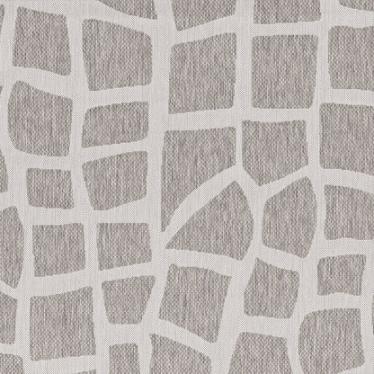 8' X 11' Gray And Ivory Cobblestone Area Rug