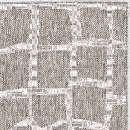 8' X 11' Gray And Ivory Cobblestone Area Rug