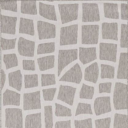 3' X 4' Gray and Ivory Cobblestone Area Rug