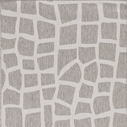 8' X 11' Gray And Ivory Cobblestone Area Rug