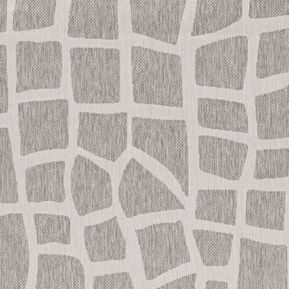 3' X 4' Gray and Ivory Cobblestone Area Rug