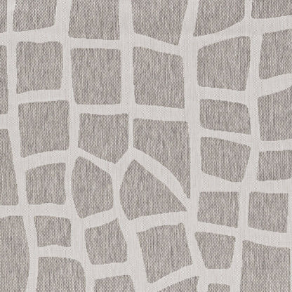 8' X 11' Gray And Ivory Cobblestone Area Rug