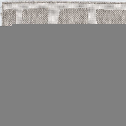 8' Gray Abstract Indoor Outdoor Area Rug