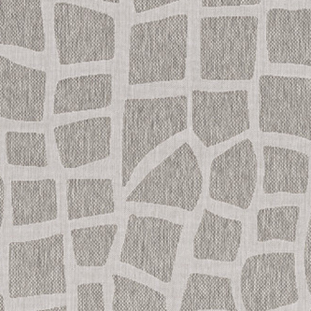 3' X 4' Gray and Ivory Cobblestone Area Rug