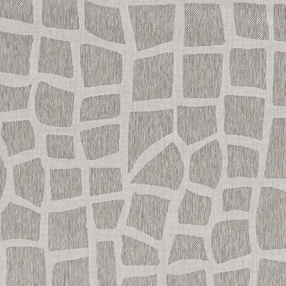 3' X 4' Gray and Ivory Cobblestone Area Rug