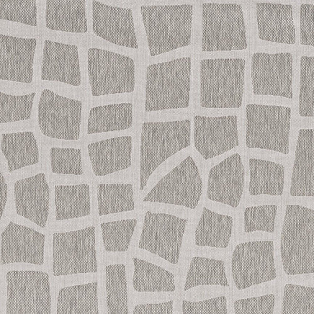 8' X 11' Gray And Ivory Cobblestone Area Rug