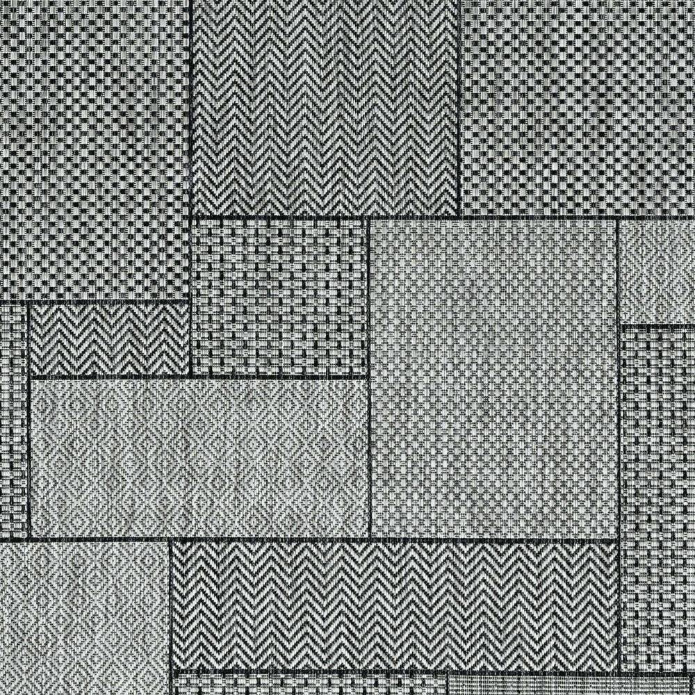 8' X 11' Gray Southwestern Indoor Outdoor Area Rug