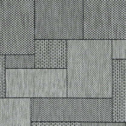 8' X 11' Gray Southwestern Indoor Outdoor Area Rug