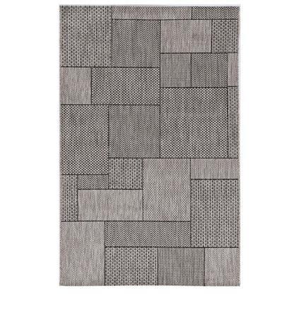 8' X 11' Gray Southwestern Indoor Outdoor Area Rug