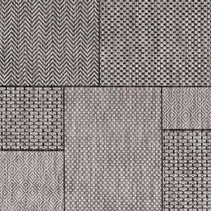 8' X 11' Gray Southwestern Indoor Outdoor Area Rug