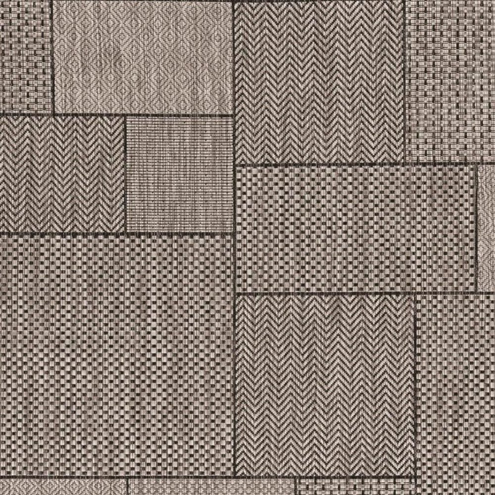 5' X 8' Grey Geometric Patterns Area Rug