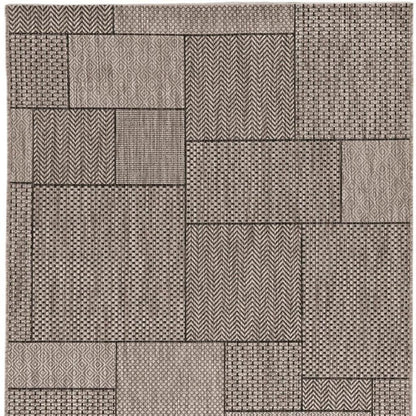 5' X 8' Grey Geometric Patterns Area Rug