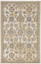 2' X 3' Ivory Beige And Gray Wool Floral Medallion Area Rug