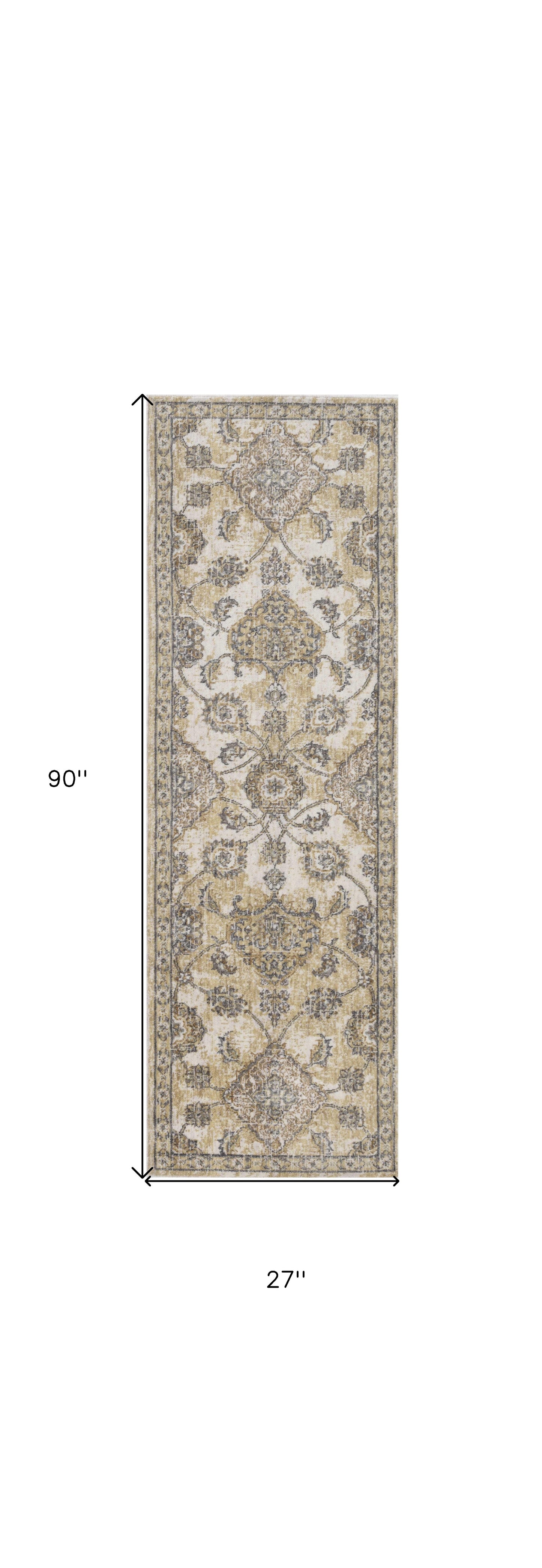 63 X 91 Ivory  Sand Wool Rug