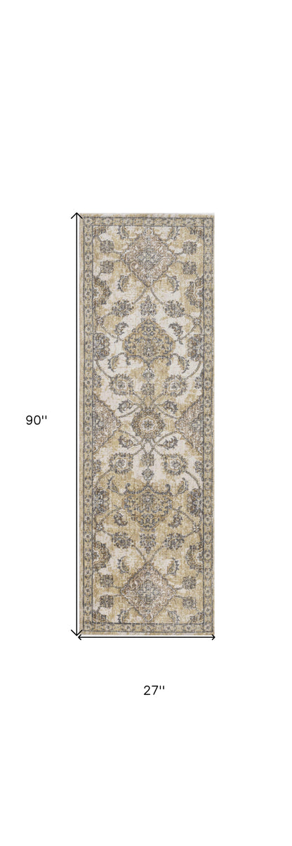 63 X 91 Ivory  Sand Wool Rug