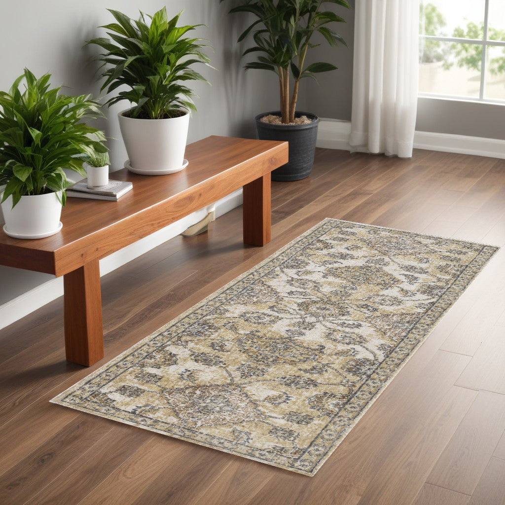 63 X 91 Ivory  Sand Wool Rug