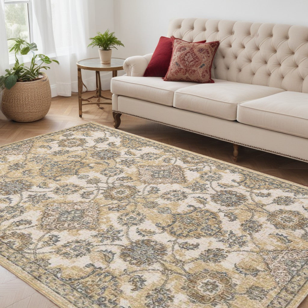 63 X 91 Ivory  Sand Wool Rug