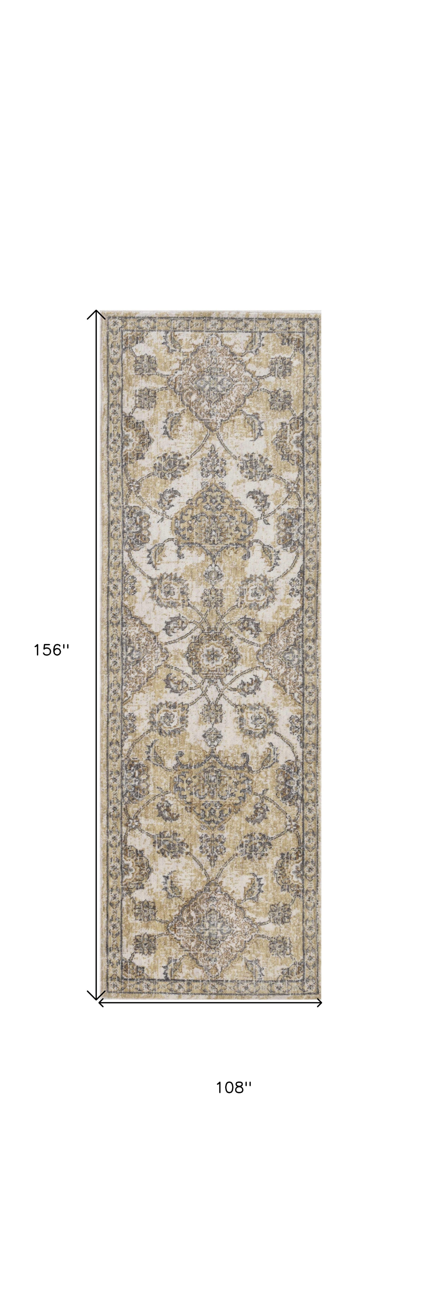 63 X 91 Ivory  Sand Wool Rug