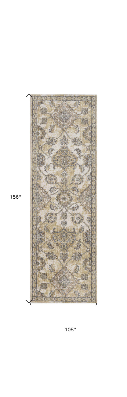 63 X 91 Ivory  Sand Wool Rug