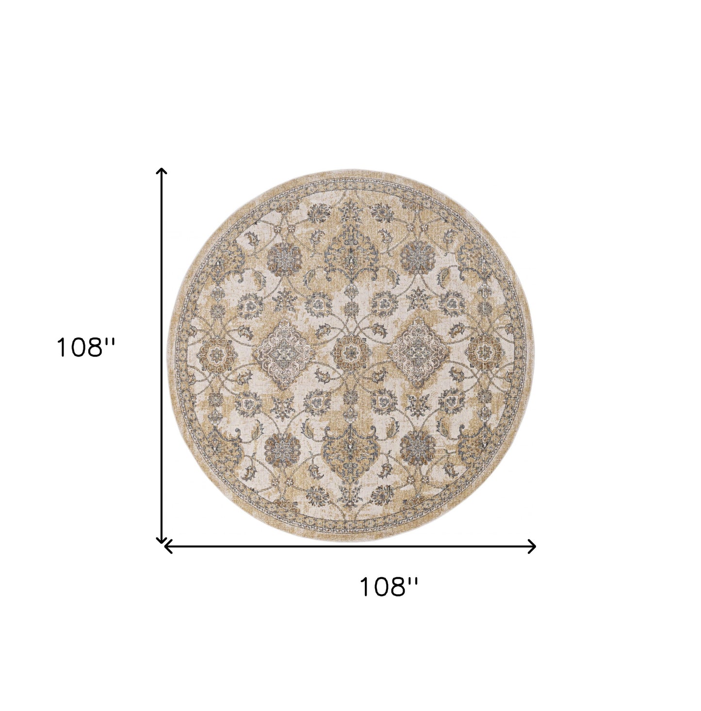 63 X 91 Ivory  Sand Wool Rug