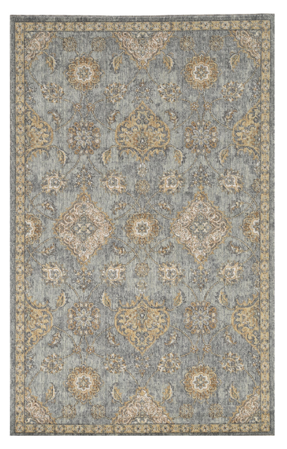 8' Sage Green Machine Woven Vintage Traditional Indoor Runner Rug