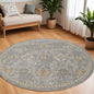 8' Sage Green Machine Woven Vintage Traditional Indoor Runner Rug