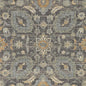3' X 5' Taupe Orange And Gray Wool Floral Distressed Area Rug