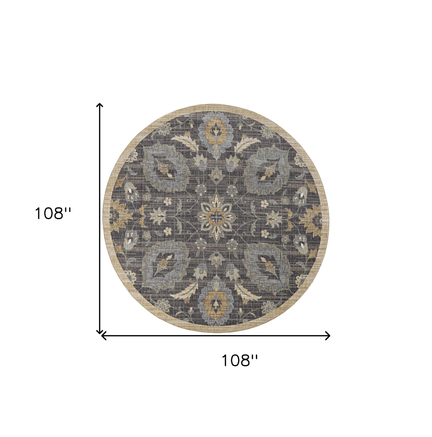 91 X 130 Taupe Wool Rug