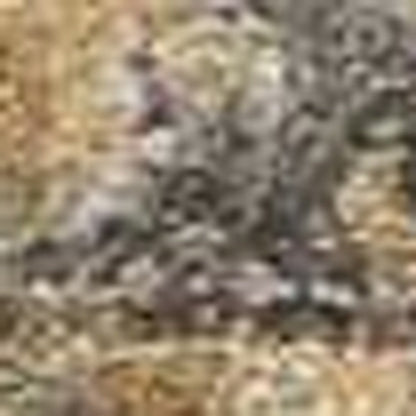 5' X 7' Brown And Gray Wool Medallion Area Rug