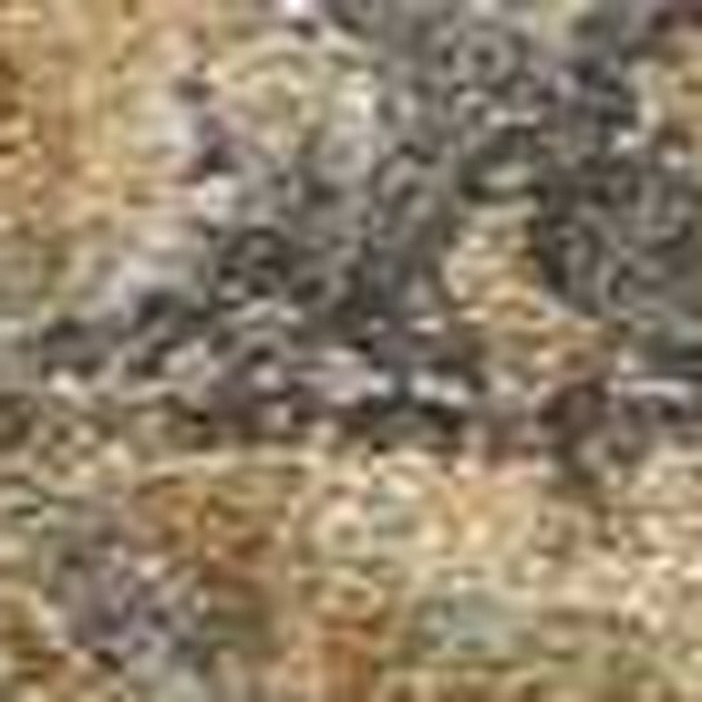 8' X 11' Brown And Gray Wool Medallion Distressed Area Rug