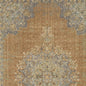 5' X 7' Brown And Gray Wool Medallion Area Rug