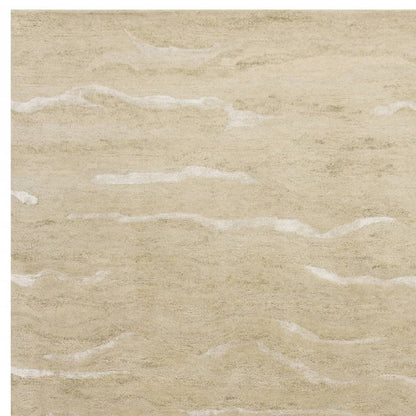 5' X 7' Beige And Ivory Abstract Hand Tufted Area Rug